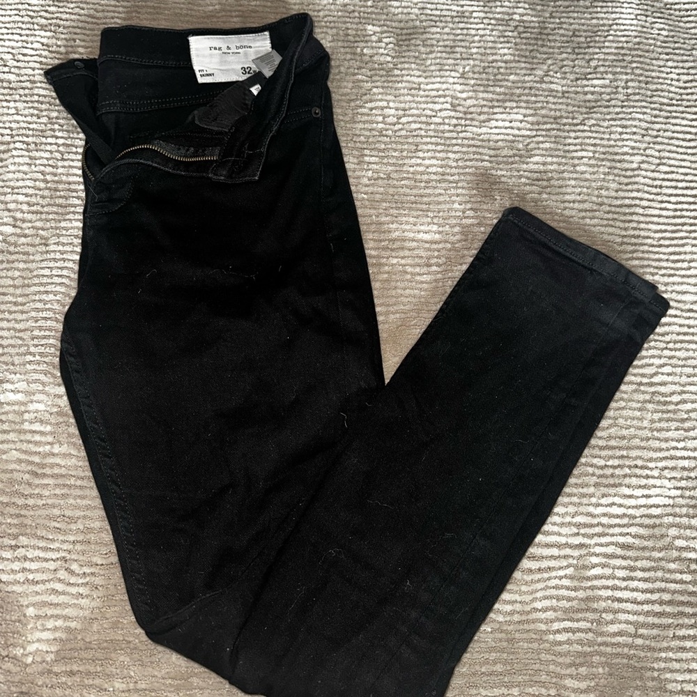 Rag & Bone Fit 1 Black Skinny Jeans